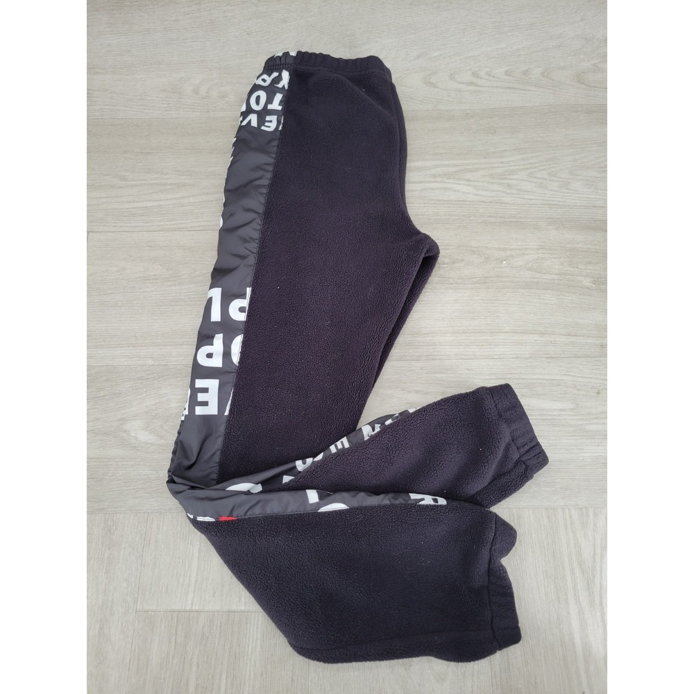 The North Face Boys Fleece Jogger Pants Size M 10/12 Black Elastic Waist Kids
